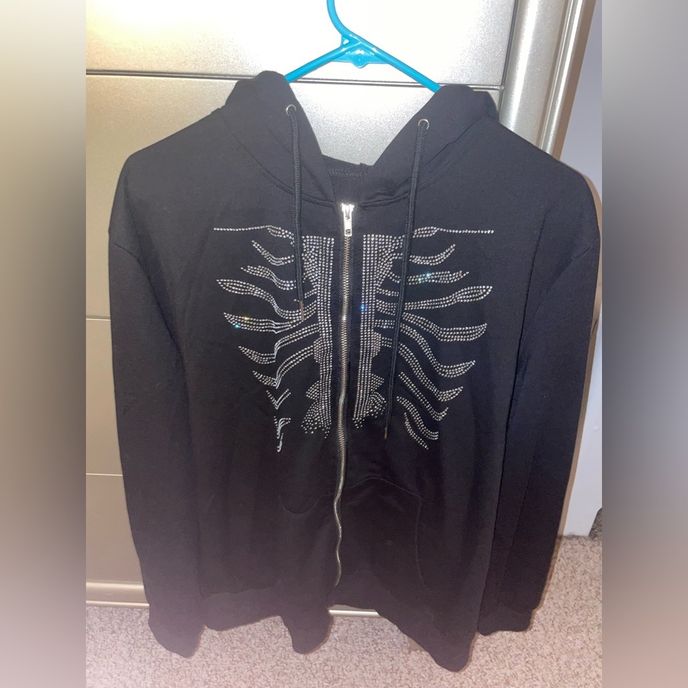 Black Bedazzled Hoodie